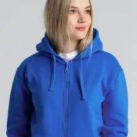Толстовка на молнии с капюшоном Siverga Heavy 2.0, ярко-синяя, размер 4XL