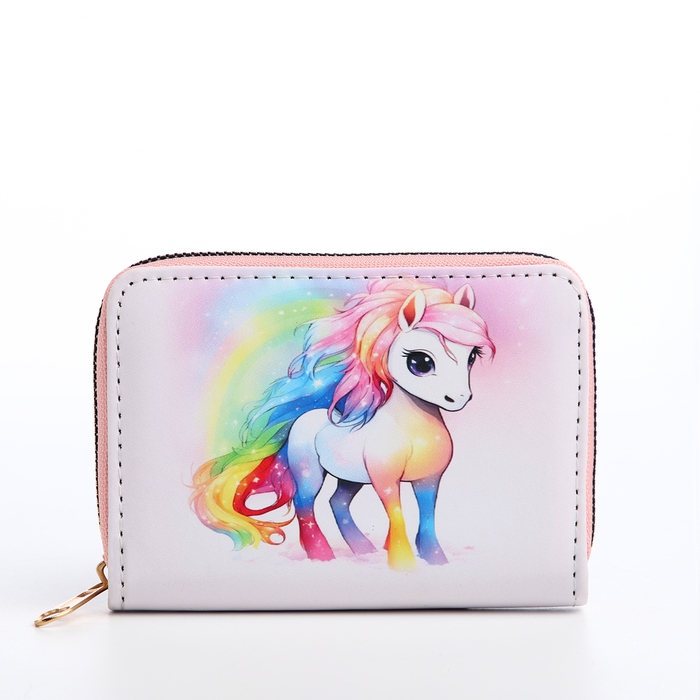 Кошелёк детский на молнии «Выбражулька», цвет розовый Кошелёк детский на молнии «Выбражулька», цвет розовый