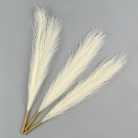 Пампасная искусственная трава, высота 43 см, набор 3 шт., цвет молочный Пампасная искусственная трава, высота 43 см, набор 3 шт., цвет молочный