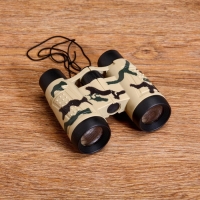 Бинокль 4х, детский, пластик, резина, микс, 10х11 см