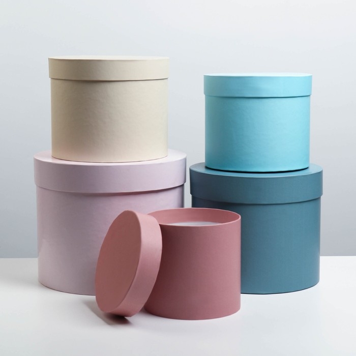 Набор коробок 5 в 1, упаковка подарочная, &laquo;Нежность&raquo;, 13 х 13,5‒19.5 х 23 см