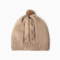 Комбинезон детский с шапочкой вязаный MINAKU, рост 56-62, цвет коричневый