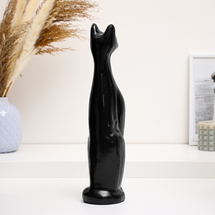 Фигура "Кошка Египетская №1" малая черная глянцевая 10х10х31см