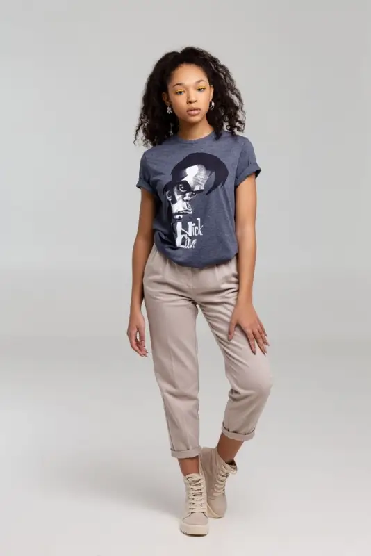 Футболка &laquo;Меламед. Nick Cave&raquo;, темно-синий меланж, размер S