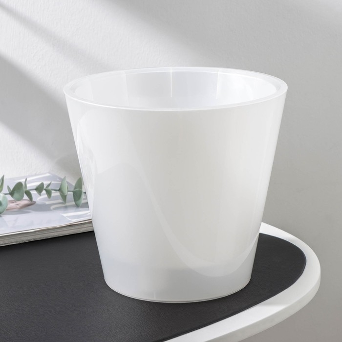 Кашпо для орхидей со вставкой, 4 л (3 л), d=20 см, h=18,3 см, цвет белый перламутр Кашпо для орхидей со вставкой, 4 л (3 л), d=20 см, h=18,3 см, цвет белый перламутр