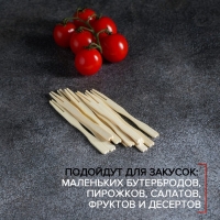 Шпажки для канапе Доляна, бамбук, 100 шт, 12×12 см Шпажки для канапе Доляна, бамбук, 100 шт, 12×12 см