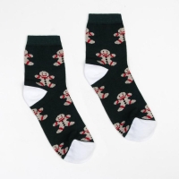 Носки детские &laquo;Печеньки&raquo; цвет тёмно-зелёный, размер 22-24