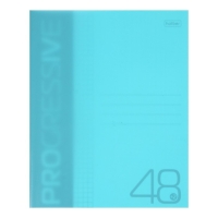 Тетрадь 48 листов в клетку PROGRESSIVE Бирюзовая, пластиковая обложка, блок 65 г/м² Тетрадь 48 листов в клетку PROGRESSIVE Бирюзовая, пластиковая обложка, блок 65 г/м²