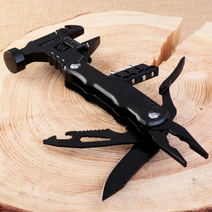 Мультитул 13в1 с плоскогубцами и разводным ключом, черный Мультитул 13в1 с плоскогубцами и разводным ключом, черный