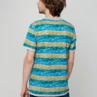 Футболка мужская RAYET двусторонняя, голубой/зеленый, размер S