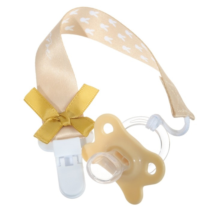 Подарочный набор новогодний: соска-пустышка ортодонт., +6 мес., и держатель на ленте «Наше счастье», подарочная упаковка Подарочный набор новогодний: соска-пустышка ортодонт., +6 мес., и держатель на ленте «Наше счастье», подарочная упаковка