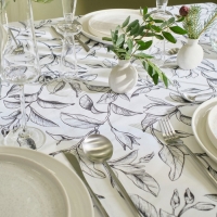 Скатерть Доляна Plant leaves 146х180 см, 100% хл, рогожка 164 г/м2 Скатерть Доляна Plant leaves 146х180 см, 100% хл, рогожка 164 г/м2