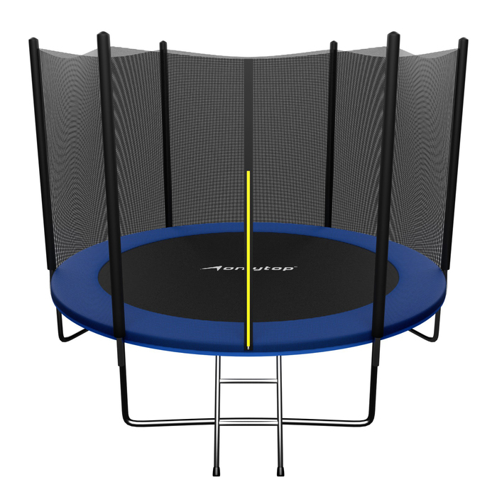 Батут ONLYTOP, d=305 см, высота сетки 173 см, с лестницей, цвет синий