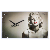 Часы-картина настенные, интерьерные "Мэрилин Монро", бесшумные, 35 х 60 см