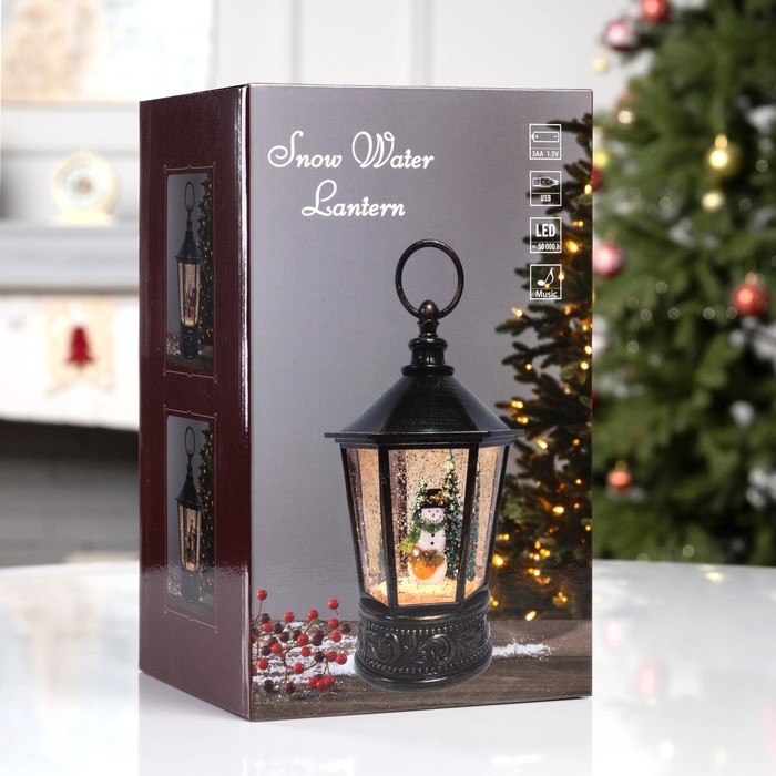 Фигура светодиодная &laquo;Снежные чудеса&raquo;, 22х14 см, музыка, батарейки ААх3 (не в комплекте), USB, свечение тёплое белое