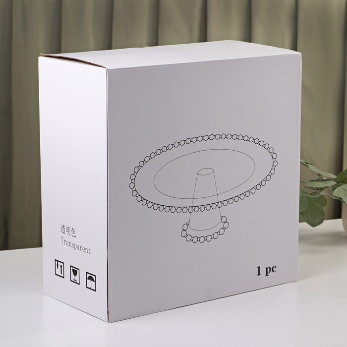 Подставка стеклянная для торта на ножке &laquo;Орбита&raquo;, 31&times;12 см