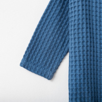 Халат вафельный детский Крошка Я "Boho" р.34 (122-128 см) цв. синий, 100%хл, 290 г/м2