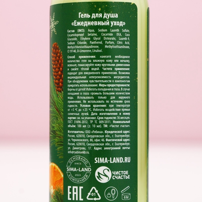 Подарочный набор косметики &laquo;С Новым Годом!&raquo;, гель для душа 100 мл и бомбочка для ванны 40 г, Новый Год