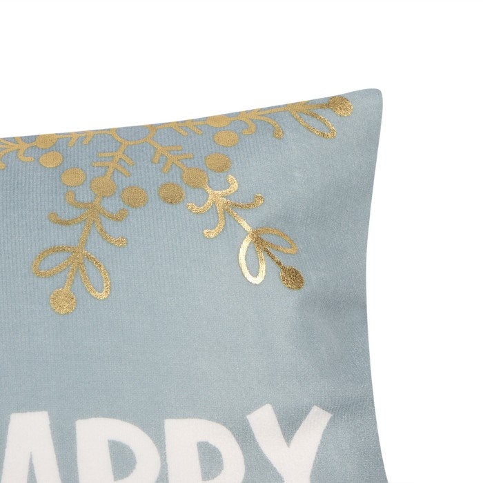 Чехол на подушку Этель "Снежинки" 40х40 см, 100% п/э, велюр