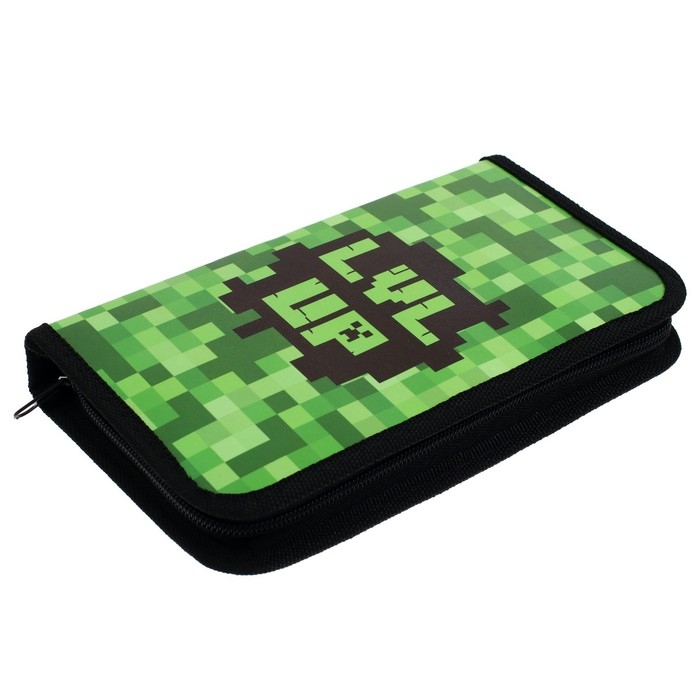 Пенал 1 секция 115 х 205 х 30 мм, Calligrata Пенал 1 секция 115 х 205 х 30 мм, Calligrata "Пиксели", ламинированный картон