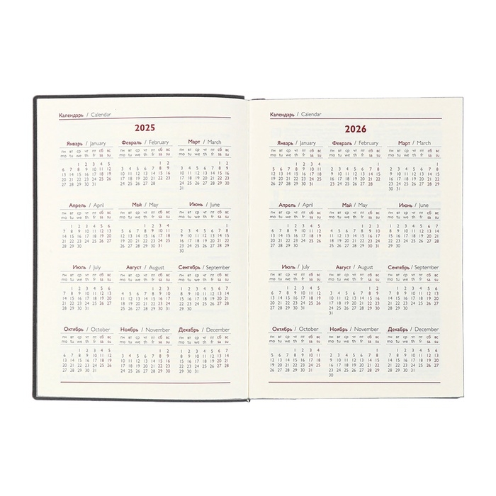 Ежедневник датир 2025г А6+ 176л ESCALADA, мяг обл, иск кожа, бл тис, тон бл 70г/м2, чёрный