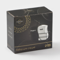 Набор керамический для специй Magistro «Инь-Янь», 2 предмета: солонка, перечница, 150 мл Набор керамический для специй Magistro «Инь-Янь», 2 предмета: солонка, перечница, 150 мл