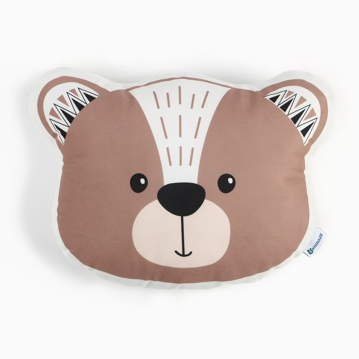 Подушка декоративная Крошка Я &laquo;Мишка&raquo;, 37х27 см, велюр, 250гр/м2