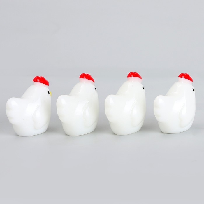 Миниатюра кукольная &laquo;Курочка&raquo;, набор 4 шт., размер 1 шт. &mdash; 1,1 &times; 2,1 &times; 2,5 см