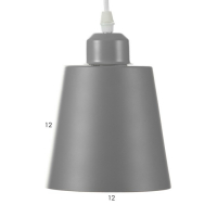 Светильник BayerLux Подвес "Цилиндр" 1x40Вт E27 серый 13х13х16-96 см