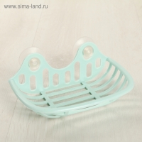 Мыльница на присосках, 16&times;10&times;6 см, цвет МИКС