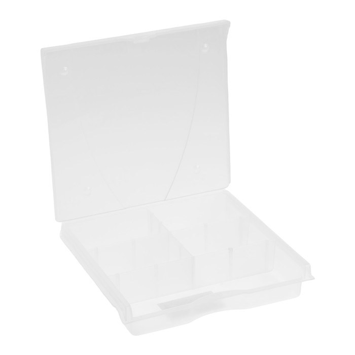 Органайзер с защелкой ТУНДРА, 5 отделений для крепежа, 175 х 165 х 36 мм, пластиковый Органайзер с защелкой ТУНДРА, 5 отделений для крепежа, 175 х 165 х 36 мм, пластиковый