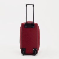 Сумка дорожная на колёсах, отдел на молнии, с увеличением, наружный карман, цвет бордовый
