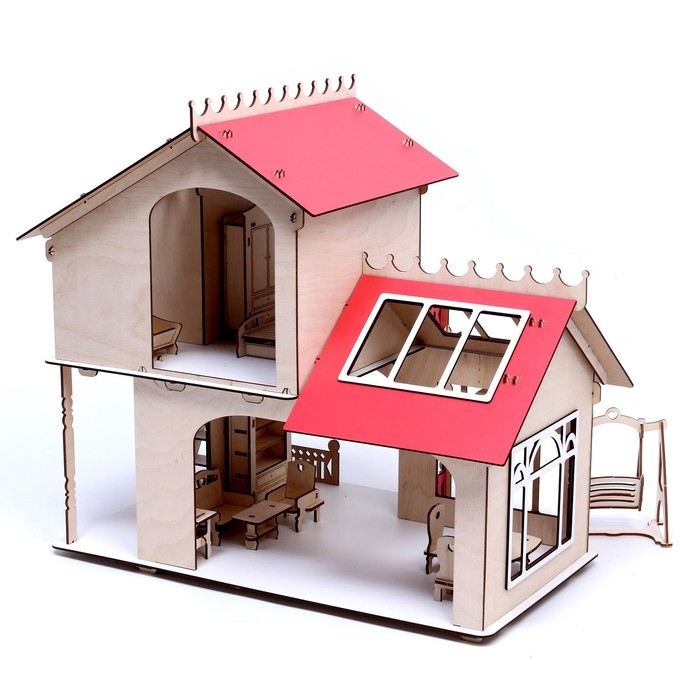 Кукольный дом, с мебелью «Загородный коттедж» Кукольный дом, с мебелью «Загородный коттедж»