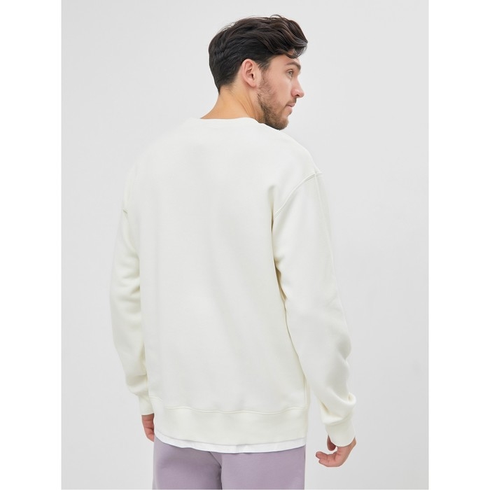 Свитшот мужской НАЧЁС, цвет молочный, размер 52