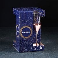 Набор стеклянных бокалов для шампанского &laquo;Электрическая медь&raquo;, 160 мл, 4 шт