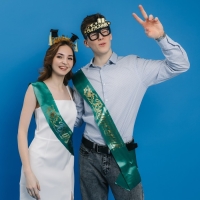 Карнавальные очки &laquo;Выпускник&raquo;, чёрные