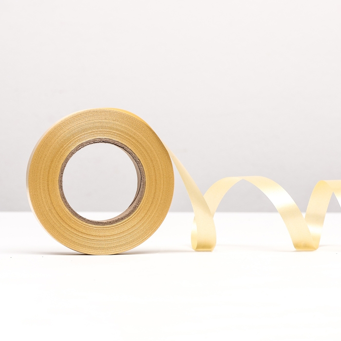 Лента для декора и подарков, золотой 2 см х 100 м