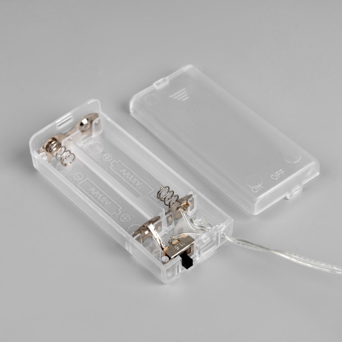 Гирлянда &laquo;Нить&raquo; 2 м роса с насадками &laquo;Лошадка&raquo;, IP20, серебристая нить, 20 LED, батарейки ААх2 (нет в комплекте), свечение тёплое белое