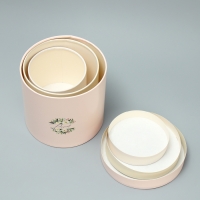 Набор шляпных коробок 3 в 1, упаковка подарочная, &laquo;Эко&raquo;, 13 х 13 - 18 х 18 см