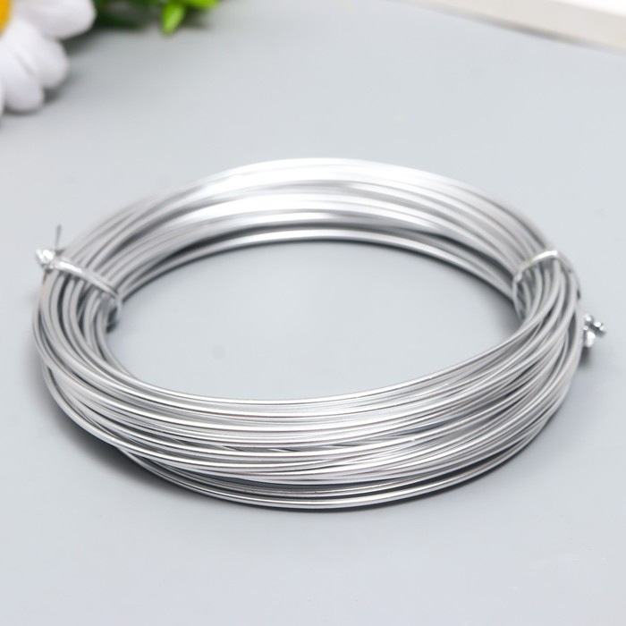 Проволока для творчества d 1,5 мм, cеребро рул.10 м Проволока для творчества d 1,5 мм, cеребро рул.10 м