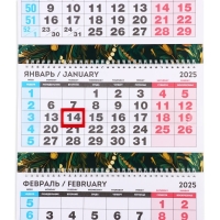 Календарь 2025 настенный, квартальный &laquo;Новый год: С Новым 2025 годом&raquo;, 29,5 х 73 см, новогодняя серия