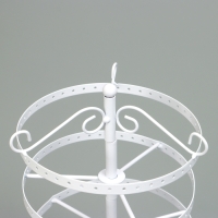 Подставка для украшений «Вертушка», 4 яруса, металл, 15×15×35см, цвет белый Подставка для украшений «Вертушка», 4 яруса, металл, 15×15×35см, цвет белый