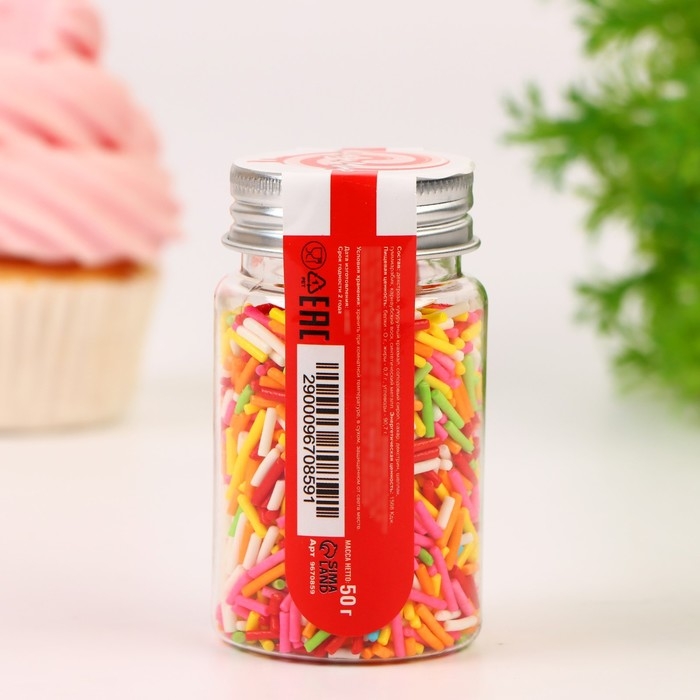 Кондитерская посыпка Кондитерская посыпка "Вермишель" цветной микс № 2, Пасха, 50 г