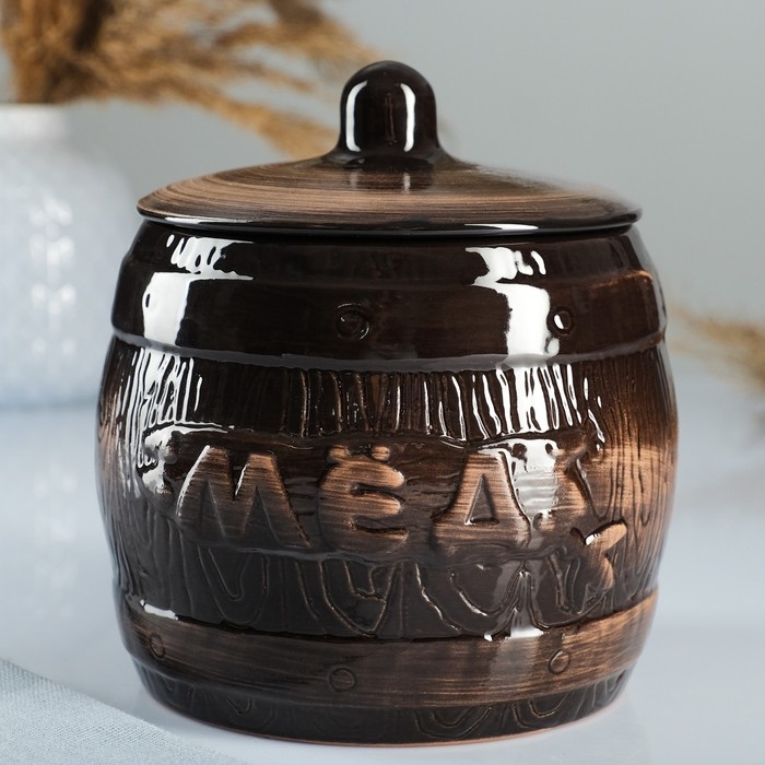 Бочонок Бочонок "Мед" 1,2л / 14х16см, старина