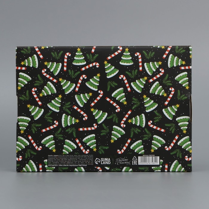 Коробка подарочная новогодняя складная &laquo;Веди себя хорошо&raquo;, 21 х 15 х 5 см, Новый год