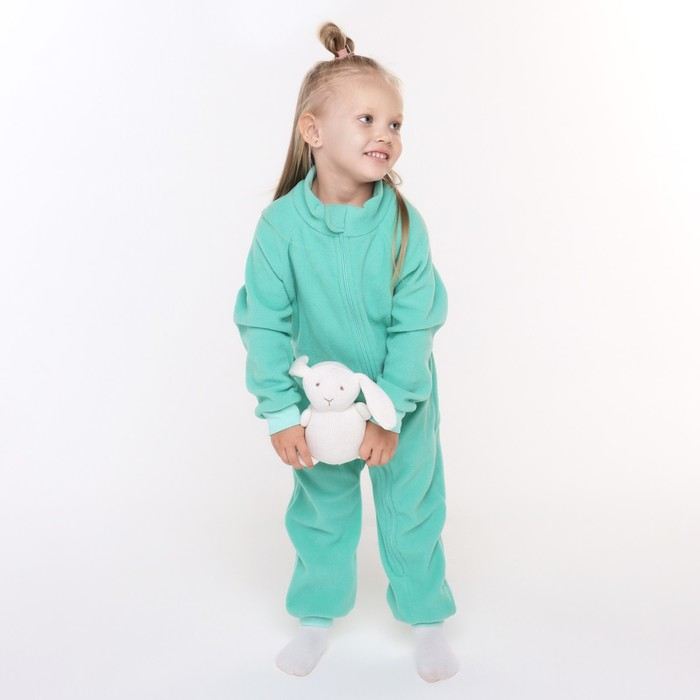 Комбинезон воротник-стойка, цвет мятный, рост 104-110 см