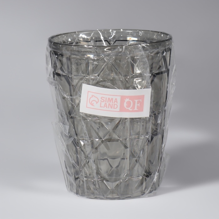 Органайзер - подставка для хранения маникюрных/косметических принадлежностей &laquo;Хрусталь&raquo;, d = 8,5 &times; 11 см, цвет прозрачный/чёрный