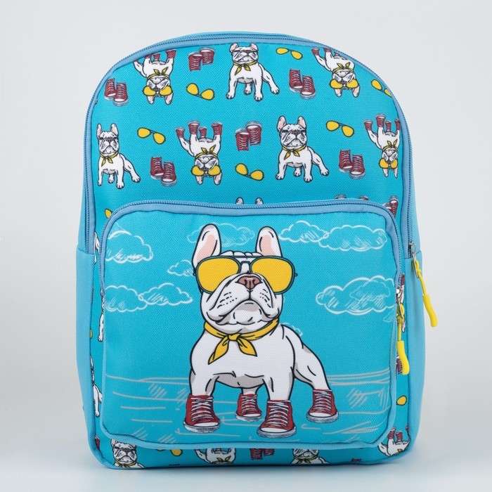 Рюкзак детский для девочки с карманом «Пёс в кедах», 30 х 22 х 10 см Рюкзак детский для девочки с карманом «Пёс в кедах», 30 х 22 х 10 см