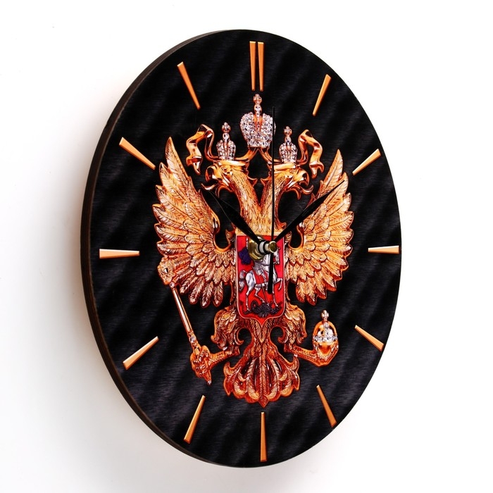 Часы настенные интерьерные Часы настенные интерьерные "Герб", d-23. см,