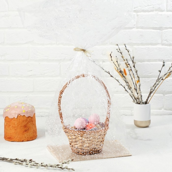 Пакет Пакет "Подарочный", с жестким дном, микс, 22 х 28 х 57 см